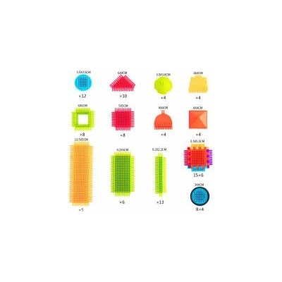LEAN Toys Set of Blocks in a Box of 200 Multicolored Elements