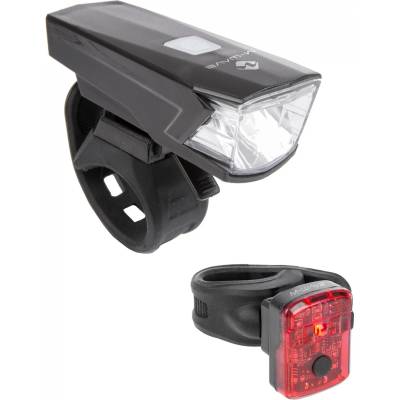 M-Wave Велосипедна светлина M-wave Atlas K 15 USB Set Bike light set - Black - размер One Size (870-2966-0111)