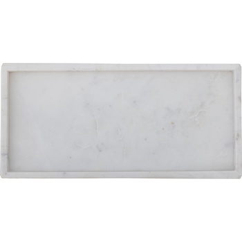 Bloomingville Поднос Majsa мраморен 18 x 38 см бял (82068110)