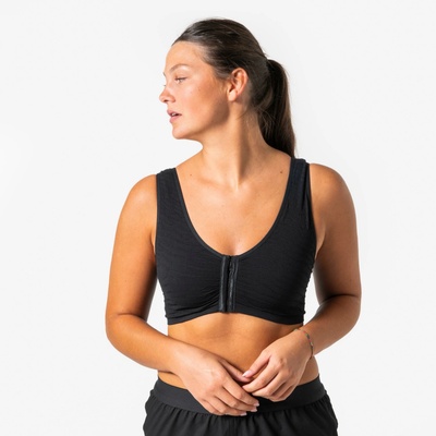 Decathlon podprsenka s otváraním vpredu čierna