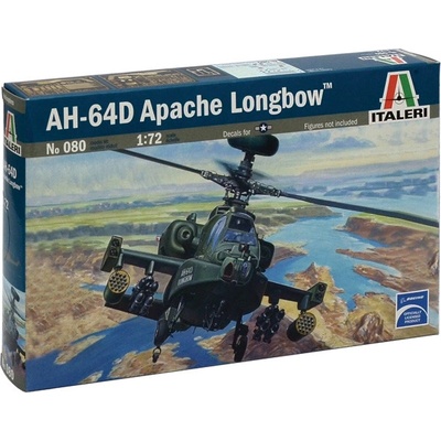 Italeri Hughes AH-64D Apache Longbow Model Kit 0080 1:72