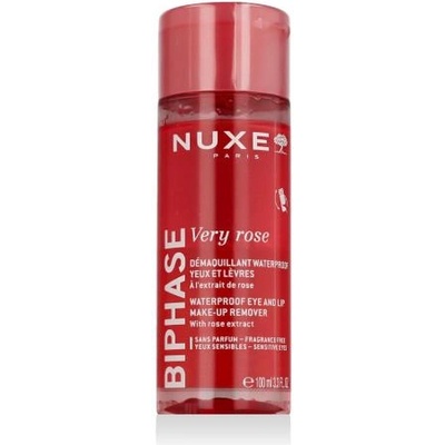NUXE Very Rose Biphase Waterproof Eye and Lip Make-up Remover двуфазен водоустойчив дегримьор 100 ml