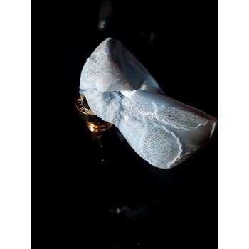 Radi handmade Светло синя диадема със сатен и тюл с паети (802)