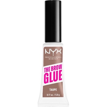 NYX Professional Makeup The Brow Glue Instant Brow Styler tónovací gel na obočí s extrémní fixací 02 Taupe 5 g