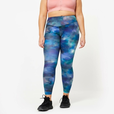 Domyos Dámske plus size legíny s vysokým pásom viacfarebné