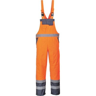Portwest hi-vis ПАНТАЛОНИ s488 / Светлоотразителни панталони с нагрудник, водоустойчиви, двуцветни - hv оранжево/тъмносиньо xxxl (s488onrxxxl)