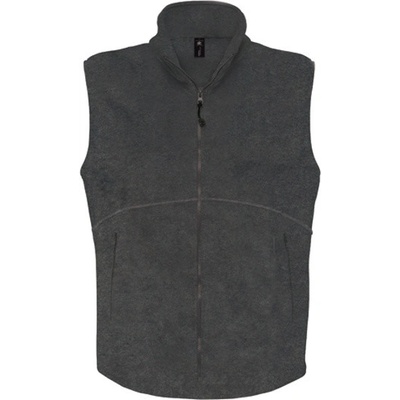 B&C Unisex fleecová vesta FU705 Charcoal