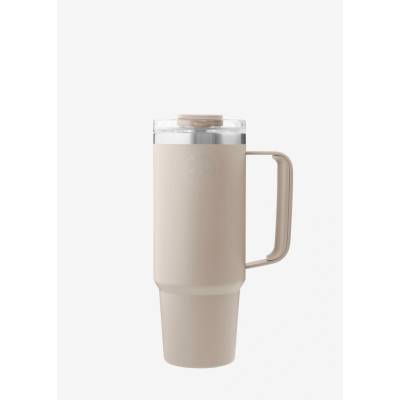 Aya & Ida termopohár so slamkou 885 ml Cream Beige