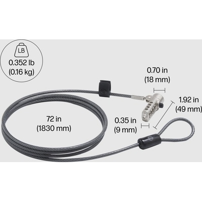 Káblový zámok HP Nano Combo 63B28AA