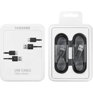 Samsung кабел за данни 2бр USB - Type-C, 150см, ЧЕРЕН EP-DG930MBE (EP-DG930MBE)