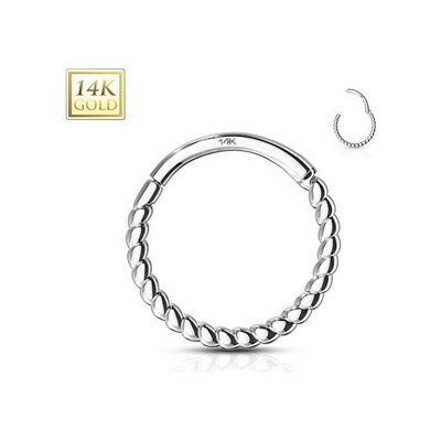 Šperky4U zlatý piercing segment kruh ZL01269-1210
