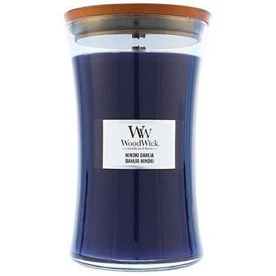 WoodWick Hinoki Dahlia ароматна свещ с дървен фитил 609 гр