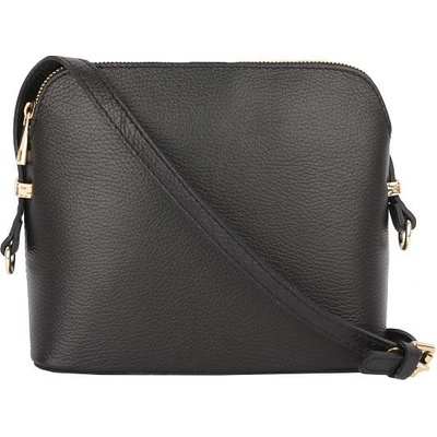 Vera Pelle dámska kožená crossbody kabelka Talianska Valenta čierna