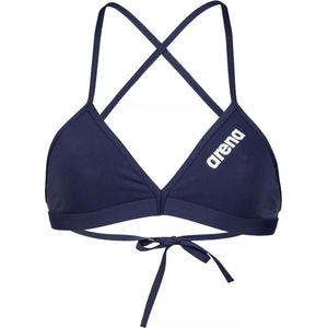 arena solid tie back top navy/white 32