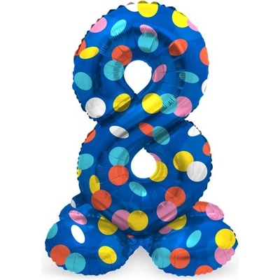 Folat Balónek fóliový číslo 8 samostojné Lentilky 41 cm