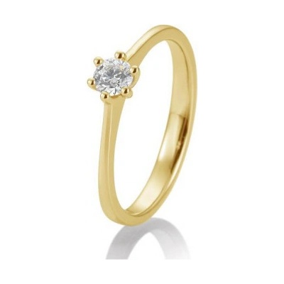 Sofia Diamonds prsteň zo žltého zlata s diamantom BE41 85870 Y
