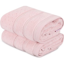 L'essentiel Sada 2 ručníků ARELLA 50x90 cm pudrově růžová