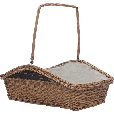 vidaXL 286989 Firewood Basket with Handle 61, 5x46, 5x58 cm Brown Willow (286989)