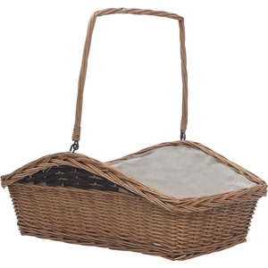 vidaXL Firewood Basket with Handle 61, 5x46, 5x58 cm Brown Willow (286989)