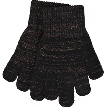 Mikk-Line Dětské pletené rukavice se třpytkami černá