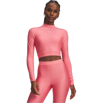 Under Armour Дамска фланелка с дълъг ръкав Under Armour Womens HeatGear® Long Sleeve Performance Gym Top - Pink