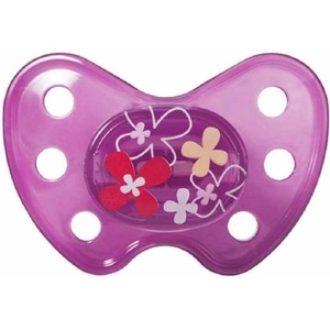 Baby-Nova Силиконова залъгалка Baby Nova - Dentistar, цветя, размер 2 (22292) - baby