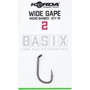 Korda Basix Wide Gape Hooks Barbed vel.2 10 ks