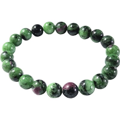 Olivie Náramok 8mm RUBÍN V ZOISITE 9156