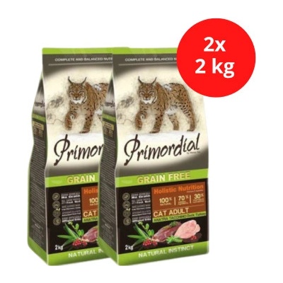 PRIMORDIAL Cat Adult Duck & Turkey 2 x 2 kg