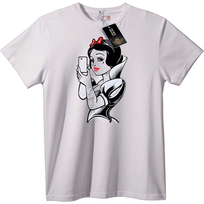 NOONEBRAND Тениска Градски Сняжанка с Татуировка - M, White