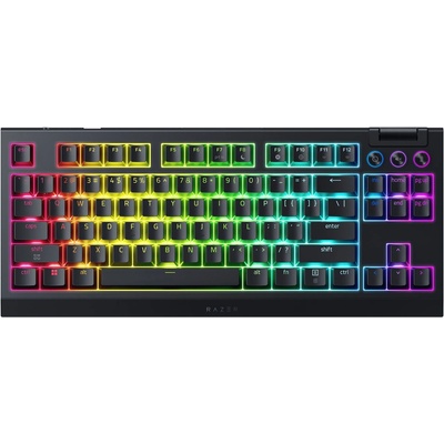 BlackWidow V4 Tenkeyless HyperSpeed Безжична геймърска механична клавиатура с Razer Orange Tactile суичове (RZ03-05480100-R3M1)
