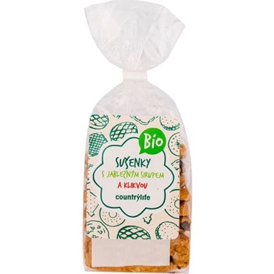 Country Life Sušienky s jablčným sirupom a brusníc BIO 175 g