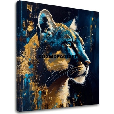 Dekorativní obraz na plátně - PREMIUM ART - Silent Puma's Gaze - 80x80 cm