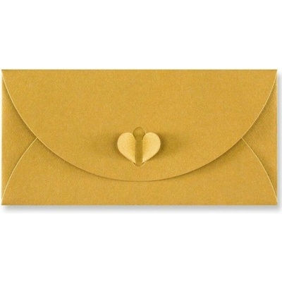 Papierová obálka Butterfly, DL (110x220mm), 250g/m2, zlatá (20ks)