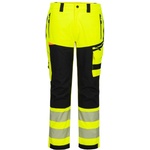 Portwest hi-vis dx4 dx448 / Светлоотразителен водоустойчив панталон с кръста - жълт/черен uk 38/eu 54 (dx448ybr38)