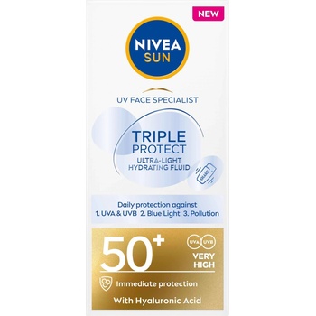 Nivea Sun Triple Protect SPF50+ hydratačný opaľovací krém 40 ml