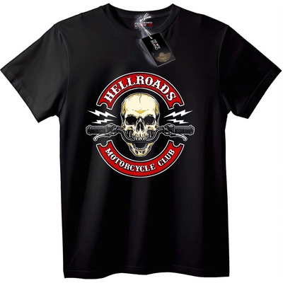 NOONEBRAND Тениска Hellroads MC череп - 7XL, Black