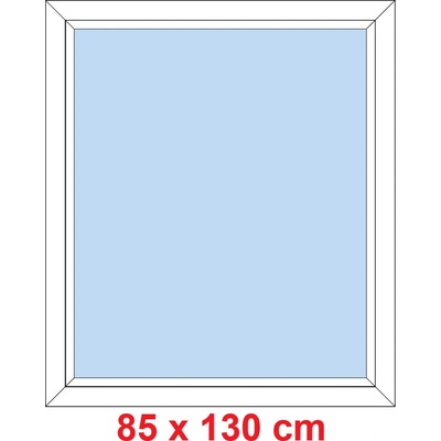 Soft Plastové okno 85x130 cm, FIX neotevíravé, Antracit struktura/bílá