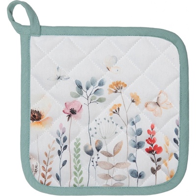 Clayre & Eef bavlnená podložka pod hrniec Flowerbomb 20 x 20 cm