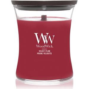 WoodWick Velvet Plum ароматна свещ с дървен фитил 275 гр