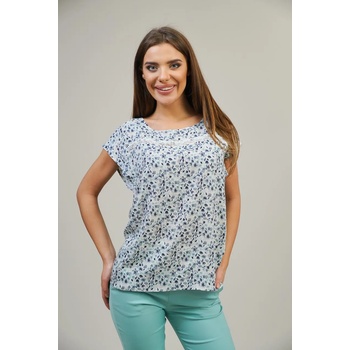 Image 1 of Radek's Collection Дамска блуза с къс ръкав на цветни мотиви 82211-218