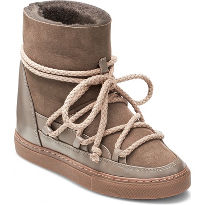 Inuikii Classic Wedge kožené snehule hnedé