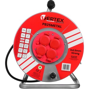 VERTEX Удължителен кабел VERTEX PB25METAL 3x2.5mm 25m IP44 (PB25METAL)