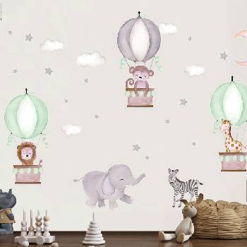 Decono Детски Фототапет Зелени Балони 2