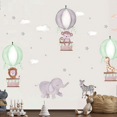 Decono Детски Фототапет Зелени Балони 2