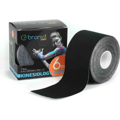 BronVit Sport Kinesio Tape classic černá 5 cm x 6 m