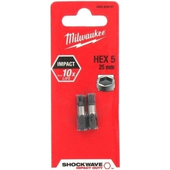 bit Milwaukee skrutkovací Shockwave HEX5 25mm