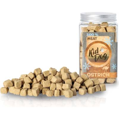 KIDDOG Super Premium 100% FD OSTRICH CUBES čisté pštrosí maso sušené mraz 100 g