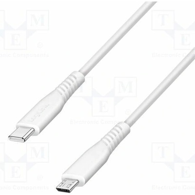 Logilink CU0240 USB 2.0 USB B micro vidlice USB C vidlice 0,3m bílý
