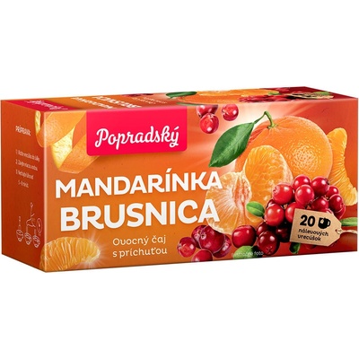 Baliarne obchodu Poprad Ovocný čaj Popradský Mandarinka brusinka 40 g